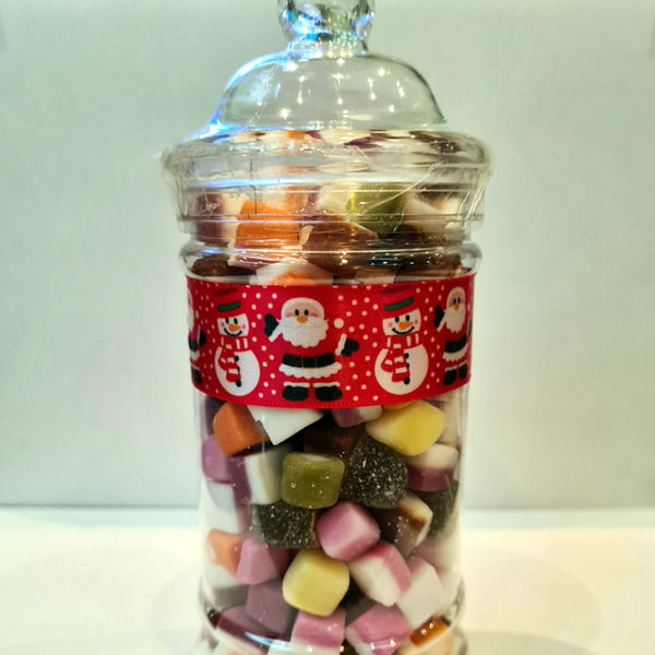 Small Christmas Victorian Sweet Jar - Dolly Mixtures